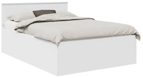 vidaXL Σκελετός Κρεβατιού Λευκό 150 x 200 cm Επεξεργασμένο ξύλο