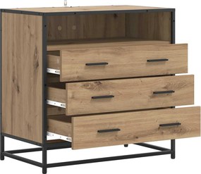 vidaXL Ντουλάπι με Συρτάρια 3-Συρτάρι Artisan δρυς 70 x 41 x 70 εκ