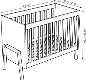 Βρεφικό κρεβάτι Spot - 65.00Χ132.00Χ97.50cm