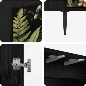 vidaXL Ντουλάπι TV RHENEN 69 x 33 x 50,5 εκ. Μαύρη Δρυς