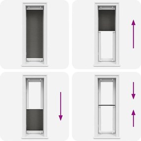 vidaXL Πλισέ περσίδα Μαύρο 45x100 cm Πλάτος υφάσματος 44,4 cm
