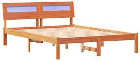 vidaXL Σκελετός Κρεβατιού Καφέ κεριού 120 x 190 cm Μασίφ ξύλο πεύκου