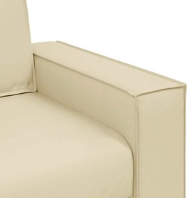 vidaXL Καναπές 120cm Κρεμ ύφασμα