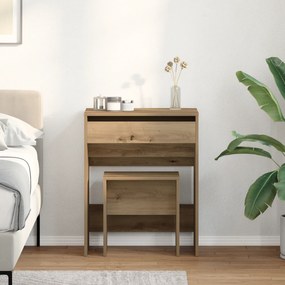 vidaXL Ανάκλινδρο με Καθρέφτη σε Καλλιτεχνικό Δρύινo Επεξεργασμένο Ξύλο