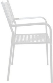 Πολυθρόνα Κήπου ArteLibre MONTU Λευκό Μέταλλο 54x51x84cm