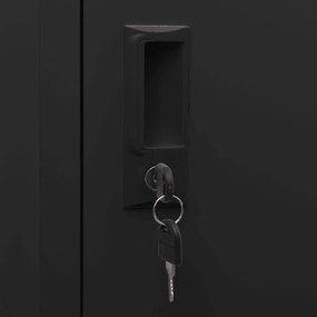 vidaXL Φοριαμός Μαύρος 38 x 40 x 180 εκ. Ατσάλινος
