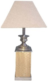 Φωτιστικό Επιτραπέζιο Cedric 028235 14x14x58cm Ε27 40W Silver-Beige