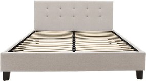 Κρεβάτι Mago pakoworld ύφασμα εκρού 160x200εκ