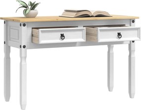 vidaXL End Table Corona Λευκό 115 x 46 x 73 εκ Στερεά ξυλεία πεύκου