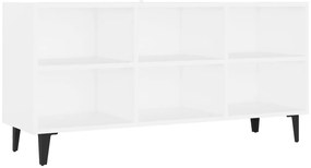 vidaXL Έπιπλο Τηλεόρασης Καπνιστή Λευκό 103,5x30x50 εκ Μεταλλικά Πόδια