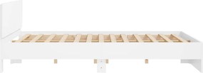 vidaXL Σκελετός Κρεβατιού Λευκό 193 x 203 cm Επεξεργασμένο ξύλο
