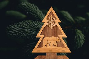 Σετ των 2 Intra απο ξύλο plywood 3mm-4mm πάχος - Στάση κοπής χριστουγεννιάτικου δέντρου με λέιζερ Δίασταση 20x20 cm INTRAFABR-107422051