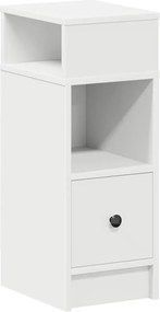 vidaXL Κομοδίνο με συρτάρι Λευκό 25x31x66 cm