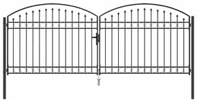 vidaXL Πύλη Φράχτη Άλλο Ρυθμιζόμενος Γκρι 400 x 150 cm Ατσάλι