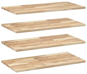vidaXL Ράφια Κρεμαστά 4 Τεμ. 60x40x2εκ. Ακατέργαστο Μασίφ Ξύλο Ακακίας