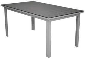 Τραπέζι εξωτερικού χώρου Dallas 665, Polyξύλο, 75x100cm, 40 kg, Άσπρο, Γκρι, Μέταλλο | Epipla1.gr