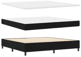 vidaXL Κρεβάτι με Σουέτα και Παγκάκι Μαύρο 200x200 εκ. Ύφασμα