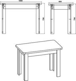 Τραπέζι Celeste sonoma 100x60x73.5 εκ 100x60x73.5 εκ.