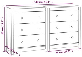 ΝΤΟΥΛΑΠΙ ΛΕΥΚΟ 140X35X80 ΕΚ. ΑΠΟ ΜΑΣΙΦ ΞΥΛΟ ΠΕΥΚΟΥ 3114080