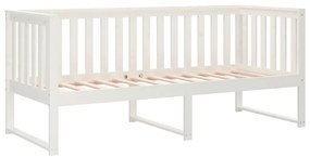 vidaXL Κρεβάτι ημέρας χωρίς στρώμα Λευκό 75x190 cm Στερεό ξύλο πεύκο
