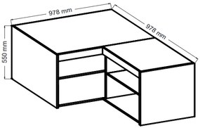 Πατάρι για τη γωνιακή ντουλάπα Ester-Leuko