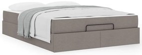 vidaXL Σκελετός Κρεβατιού Taupe 140 x 200 cm ύφασμα
