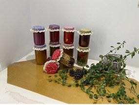 Stewehome Σετ 5 τεμαχίων καπάκια βάζου με ελαστικό και πολύχρωμα λουλούδια Πολύχρωμο