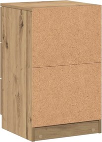 vidaXL Κομοδίνα 2 τεμ.Αρτισιανή Δρυς 40x36x65 εκ. Επεξ. Ξύλο