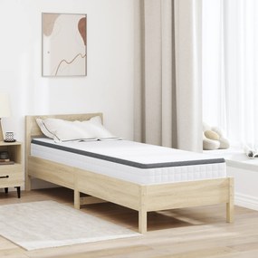 vidaXL Στρώματα Λευκό, Γκρι 80 x 200 cm Πλεκτό ύφασμα