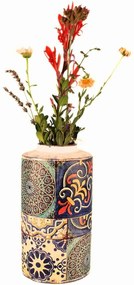 Βάζο 697ELD1106 Φ12x24cm Multi Aberto Design Ceramic