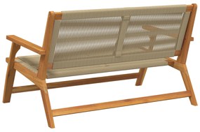 vidaXL Πάγκος Κήπου Μπεζ 76x122x73 εκ. Μασίφ Ξύλο Ακακίας