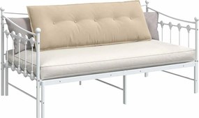 vidaXL Μαξιλάρι Πλάτης Κρεμ 140 x 50 cm Ύφασμα Μικροΐνας