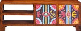 vidaXL Ντουλάπι τηλεόρασης πολύχρωμο 110x30x40 μασίφ ξύλο ακακίας
