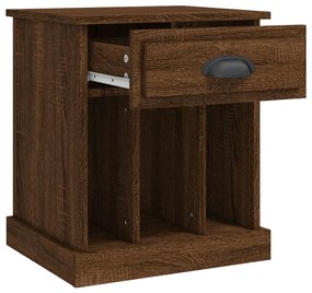 vidaXL Κομοδίνα 2 τεμ. Καφέ Δρυς 43x36x50 εκ.