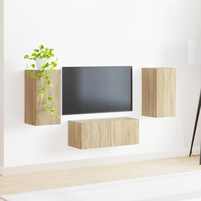 vidaXL Σετ επίπλου τηλεόρασης 6 pcs Δρύς Sonoma Επεξεργασμένο ξύλο