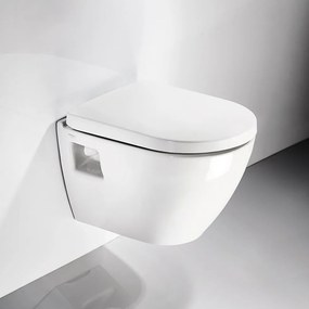 Serel Smart SM1200 Hygiene Plus Πορσελάνινη Λεκάνη Κρεμαστή 48,5cm με κάλυμμα βακελίτη απλό