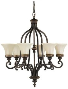 Πολυέλαιος Κρεμαστό Φωτιστικό 6xE27 Καφέ Drawing Room FE-DRAWING-ROOM6 Elstead Lighting-FE-DRAWING-ROOM6-Καφέ FE-DRAWING-ROOM6