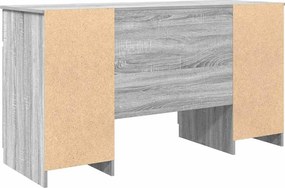 vidaXL Γραφείο Γκρι sonoma 140 x 49 x 76 εκ. Επεξεργασμένο ξύλο