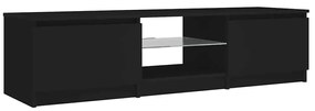 vidaXL Έπιπλο Τηλεόρασης με LED Μαύρο 140x40x36 εκ.