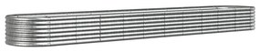 VidaXL Ζαρντινιέρα Ασημί 440x80x36 εκ. Γαλβανισμένος χάλυβας