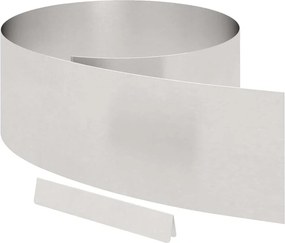 vidaXL Περίγραμμα γκαζόν 450 x 25 εκ Ανοξείδωτο ατσάλι Ασημί