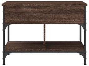 vidaXL Τραπεζάκι Σαλονιού Καφέ Δρυς 70x50x50 εκ. Επεξ. Ξύλο/Μέταλλο