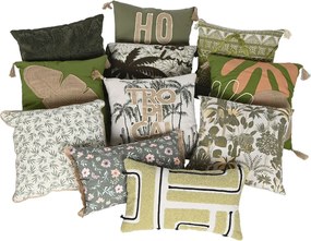 Μαξιλάρι Home ESPRIT Μπεζ Φυσικό Τροπικό Boho 45 x 5 x 45 cm