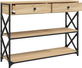 vidaXL Τραπέζι Κονσόλα Sonoma Δρυς 100x28x75 εκ. Επεξεργασμένο Ξύλο