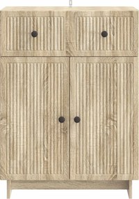 vidaXL Πλαϊνό γραφείο Sonoma Δρυς 66 x 34,5 x 90 εκ Επεξεργασμένο Ξύλο