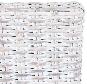 vidaXL Καρέκλες Τραπεζαρίας 2 τεμ. Αν. Καφέ από Ρατάν Kubu Ξύλο Μαόνι