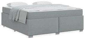 vidaXL Σκελετός Κρεβατιού Ανοιχτό γκρι 180 x 200 cm ύφασμα