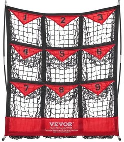VEVOR 9 Hole Baseball Net, 36&quot;x30&quot; Softball Baseball Training Equipment for Hitting Pitching Practice, Portable Quick Assembly Trainer Aid with Carry Bag, Strike Zone, Ground Stakes, for Youth Adults