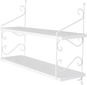 Wall Shelf Seramoni 2'li - Shiny White White