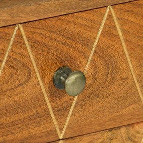 Έπιπλο Τηλεόρασης 85 x 35 x 47 εκ. από Μασίφ Ξύλο Μάνγκο - Καφέ